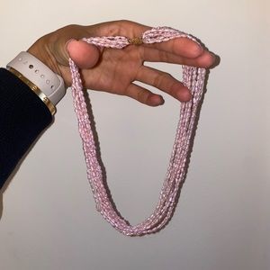 Pink pearl necklace